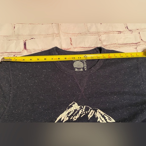 Lucky Brand Mile High Club Snow Heather Sweatshirt XXL Speckled Mountain Graphic - Picture 7 of 9